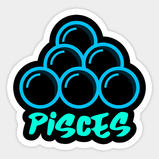 Funny Pisces Zodiac Sign lovers. Sticker by MoodsFree